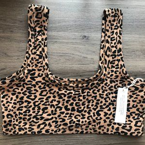 ARQ Intimates Size L LEOPARD WIDE-STRAP BRA